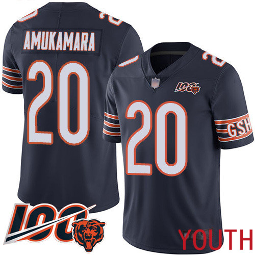 Chicago Bears Limited Navy Blue Youth Prince Amukamara Home Jersey NFL Football #20 100th Season->youth nfl jersey->Youth Jersey